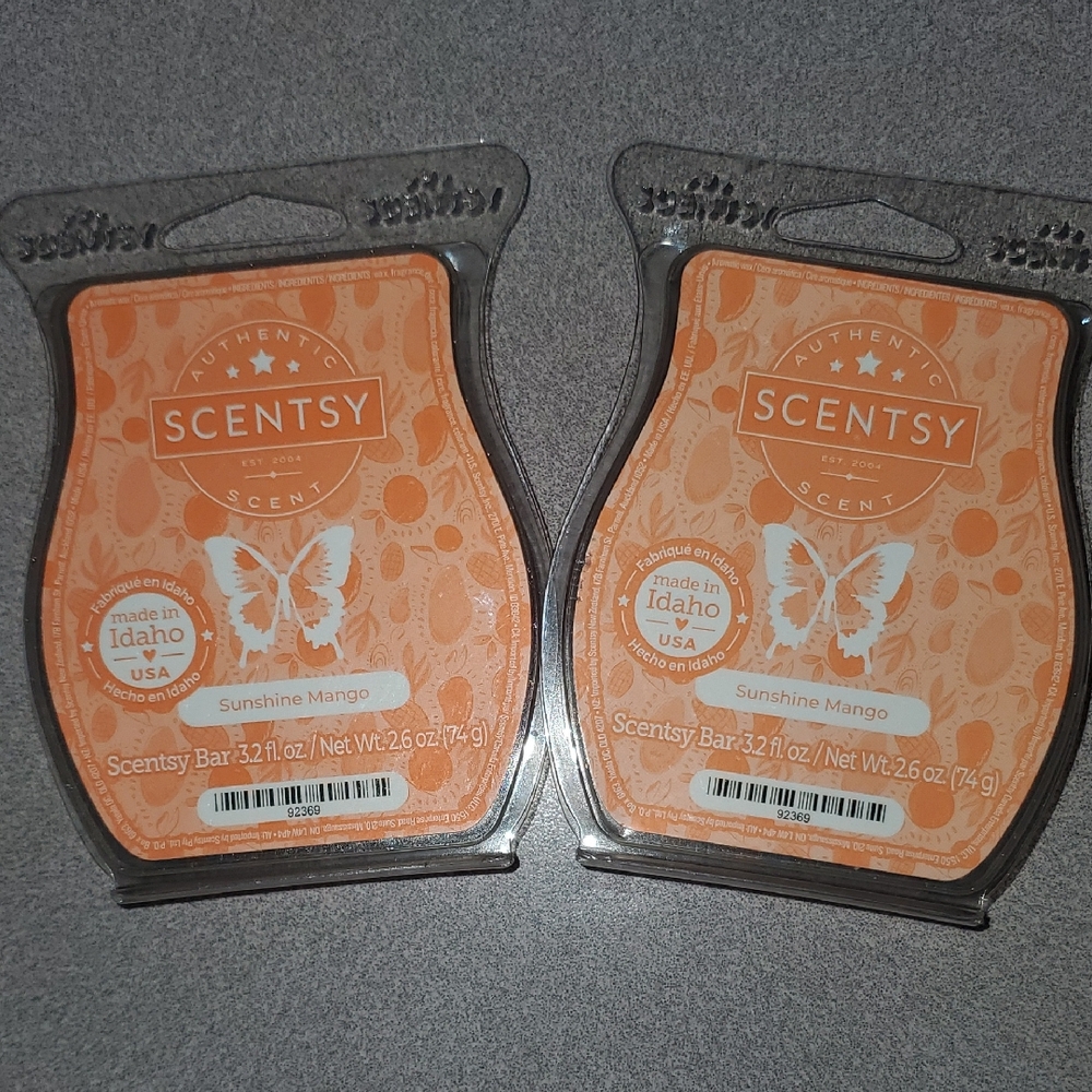 Scentsy Sunshine Mango Fragrance Bar - Vibrant Orange